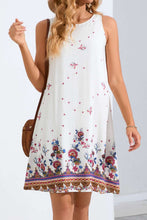 Load image into Gallery viewer, Floral Round Neck Sleeveless Dress