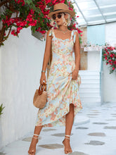Load image into Gallery viewer, Floral Tie-Shoulder Sweetheart Neck Dress