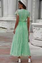 Load image into Gallery viewer, Scalloped Trim Lace Plunge Dress