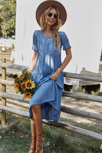 Load image into Gallery viewer, Short Flounce Sleeve Tiered Midi Dress