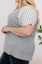 Load image into Gallery viewer, Plus Size Striped Raglan Sleeve T-Shirt