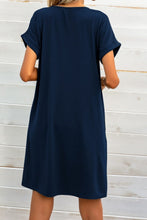 Load image into Gallery viewer, Scoop Neck Short Sleeve Pocket Dress