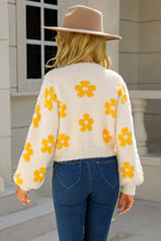 Load image into Gallery viewer, Floral Open Front Fuzzy Cardigan