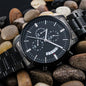 Engraved Black Chronograph Watch