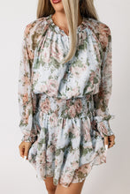 Load image into Gallery viewer, Floral Smocked Waist Layered Mini Dress