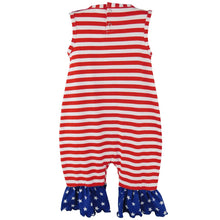 Load image into Gallery viewer, AnnLoren Fourth Of July I Heart America Flag Baby Girls' Romper Holiday Onesie