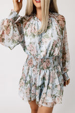 Load image into Gallery viewer, Floral Smocked Waist Layered Mini Dress