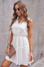 Load image into Gallery viewer, Swiss Dot Tie-Neck Sleeveless Dress