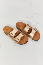 Load image into Gallery viewer, MMShoes Best Life Double-Banded Slide Sandal in Gold