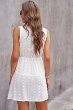 Load image into Gallery viewer, Swiss Dot Tie-Neck Sleeveless Dress