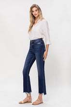 Load image into Gallery viewer, High Rise Distressed Hem Kick Flare Jeans
