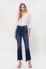 Load image into Gallery viewer, High Rise Distressed Hem Kick Flare Jeans
