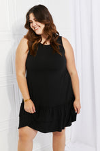 Load image into Gallery viewer, Zenana Head Over Heels Full Size Sleeveless Ruffle Hem Dress

