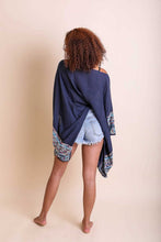 Load image into Gallery viewer, Geometric Embroidered Sleeve Kimono
