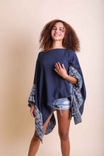 Load image into Gallery viewer, Geometric Embroidered Sleeve Kimono
