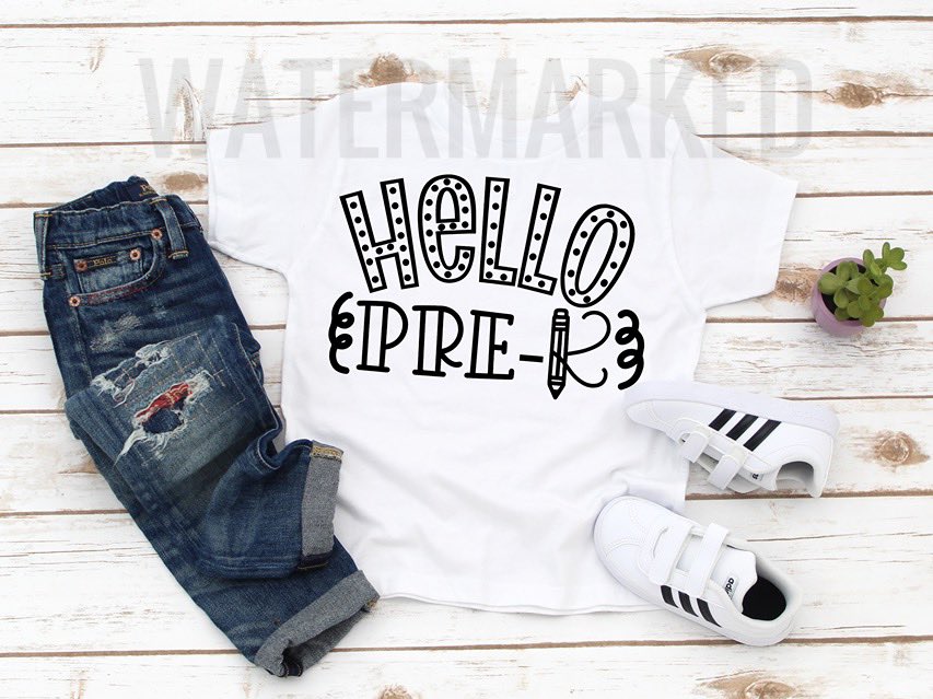 Hello Pre-K Coloring Shirt-Youth Sizes