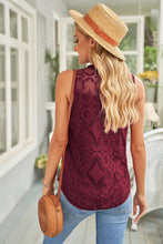 Load image into Gallery viewer, Lace Sleeveless Round Neck Top
