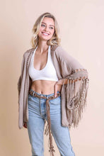 Load image into Gallery viewer, Crochet Medallion Tassel Kimono
