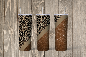 Brown Leopard Skinny 20oz Tumbler