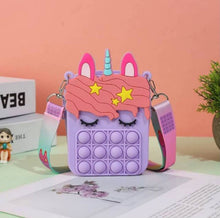 Load image into Gallery viewer, Pop It Fidget Toy Unicorn Clutch Purse-Assorted Colors

