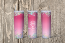 Load image into Gallery viewer, Pink Glitter Skinny 20oz Tumbler
