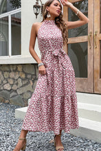 Load image into Gallery viewer, Floral Tie-Waist Tiered Dress
